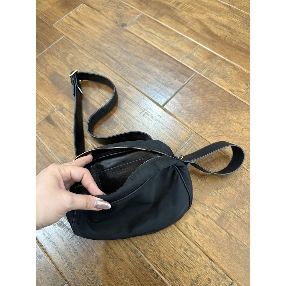 THE ROW Belt Bag Fanny Black Nylon Leather Trimmed Zipper Quiet Luxury Designer - Picture 9 of 15